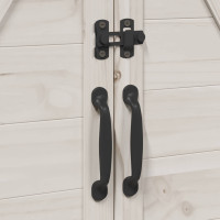 Produktbild för Trädgårdshus med tak Vit 106 x 56 x 113,5 cm Massivt Furu