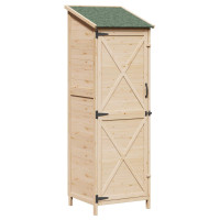 Produktbild för Trädgårdshus med tak Naturlig 59,5 x 56 x 176,5 cm Massivt Furu