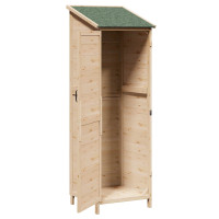 Produktbild för Trädgårdshus med tak Naturlig 59,5 x 56 x 176,5 cm Massivt Furu