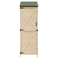 Produktbild för Trädgårdshus med tak Naturlig 59,5 x 56 x 176,5 cm Massivt Furu