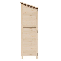 Produktbild för Trädgårdshus med tak Naturlig 59,5 x 56 x 176,5 cm Massivt Furu