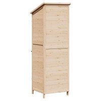 Produktbild för Trädgårdshus med tak Naturlig 59,5 x 56 x 176,5 cm Massivt Furu