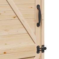 Produktbild för Trädgårdshus med tak Naturlig 59,5 x 56 x 176,5 cm Massivt Furu