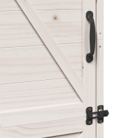 Produktbild för Trädgårdshus med tak Vit 59,5 x 56 x 176,5 cm Massivt Furu
