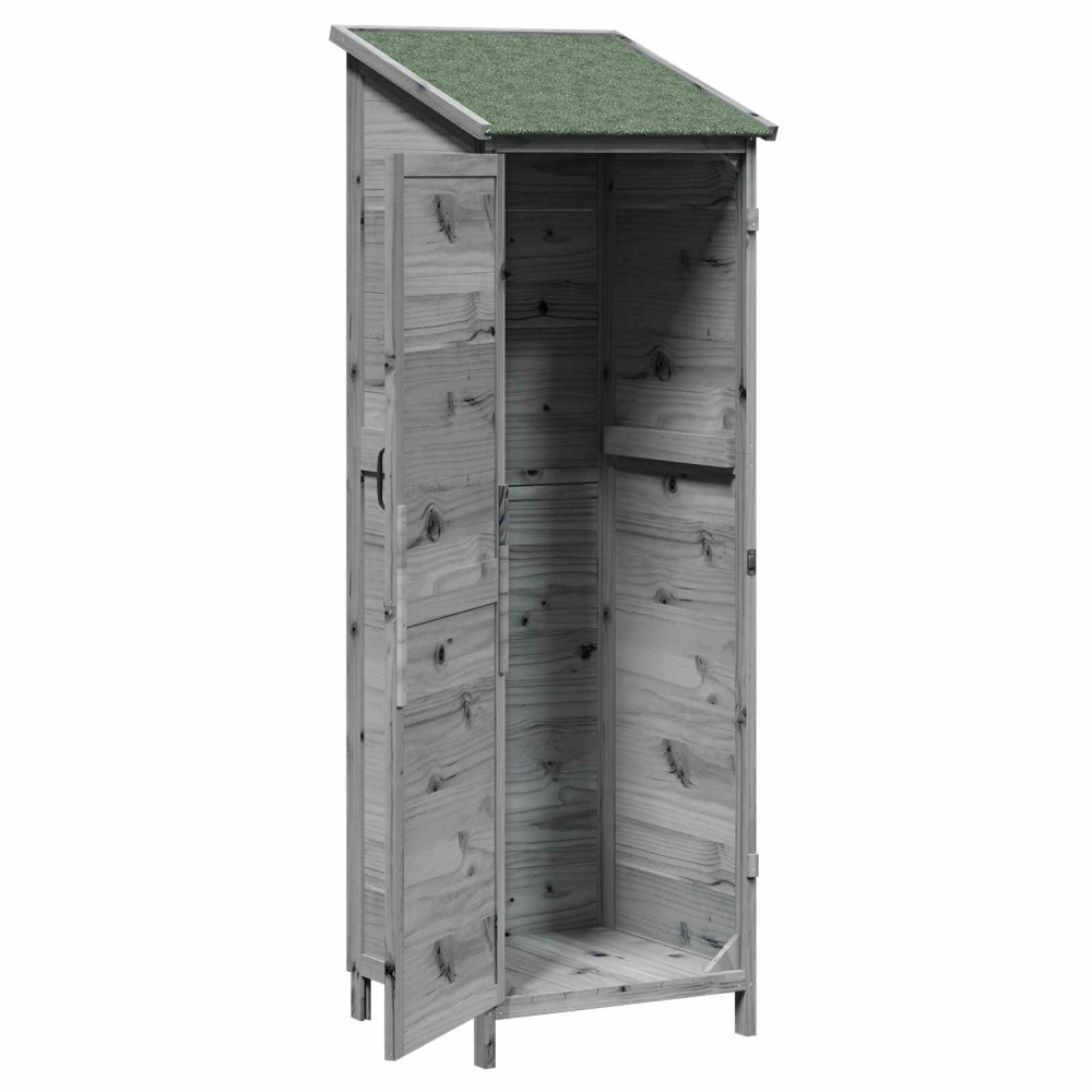 Produktbild för Trädgårdshus Grå 59,5 x 56 x 176,5 cm Konstruerat trä
