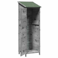 Produktbild för Trädgårdshus Grå 59,5 x 56 x 176,5 cm Konstruerat trä