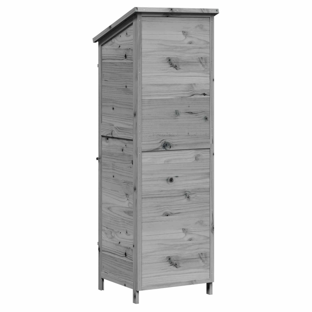 Produktbild för Trädgårdshus Grå 59,5 x 56 x 176,5 cm Konstruerat trä
