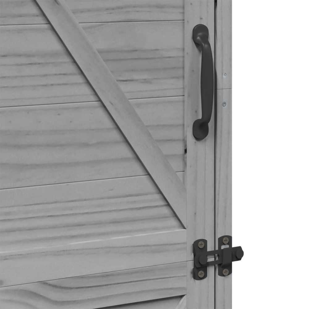 Produktbild för Trädgårdshus Grå 59,5 x 56 x 176,5 cm Konstruerat trä