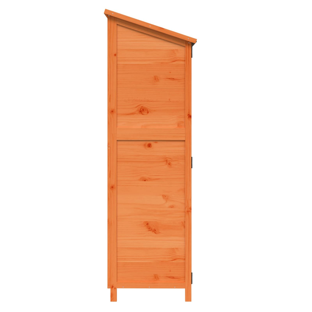Produktbild för Trädgårdshus med tak Brun 59,5 x 56 x 176,5 cm Massivt Furu