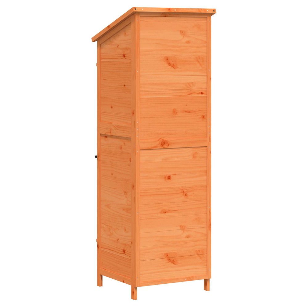 Produktbild för Trädgårdshus med tak Brun 59,5 x 56 x 176,5 cm Massivt Furu