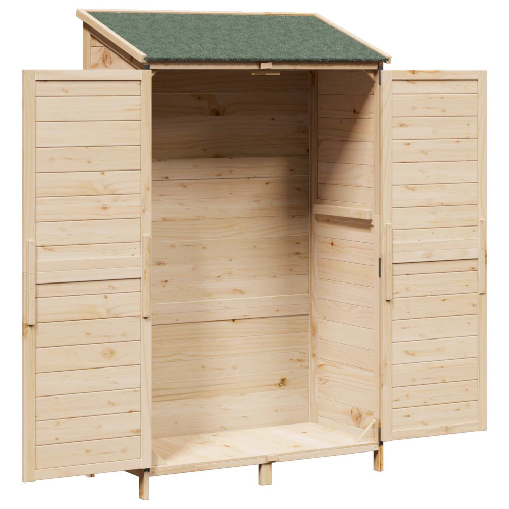 Produktbild för Trädgårdshus med tak Naturlig 106 x 56 x 176,5 cm Massivt Furu