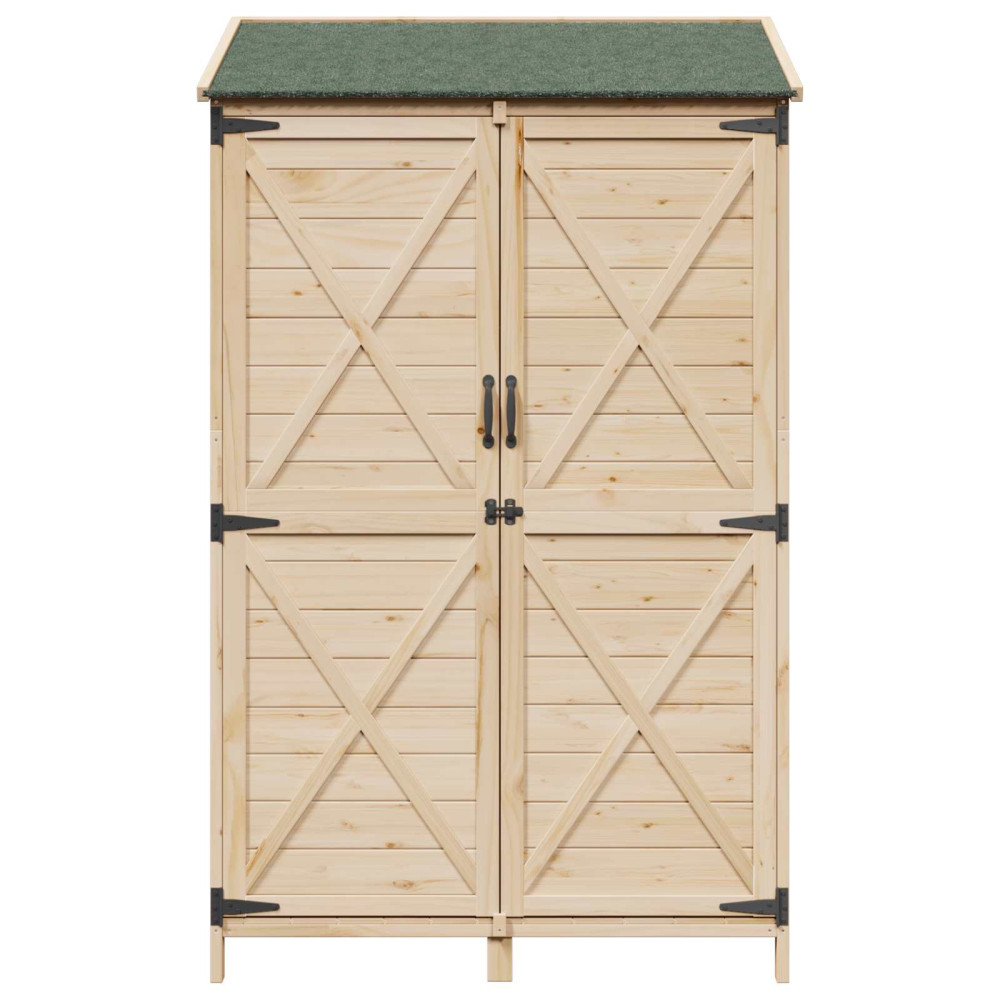 Produktbild för Trädgårdshus med tak Naturlig 106 x 56 x 176,5 cm Massivt Furu