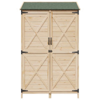 Produktbild för Trädgårdshus med tak Naturlig 106 x 56 x 176,5 cm Massivt Furu