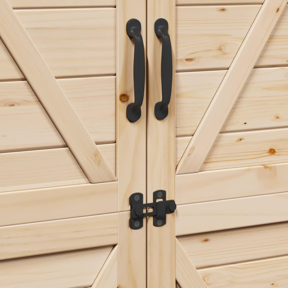 Produktbild för Trädgårdshus med tak Naturlig 106 x 56 x 176,5 cm Massivt Furu