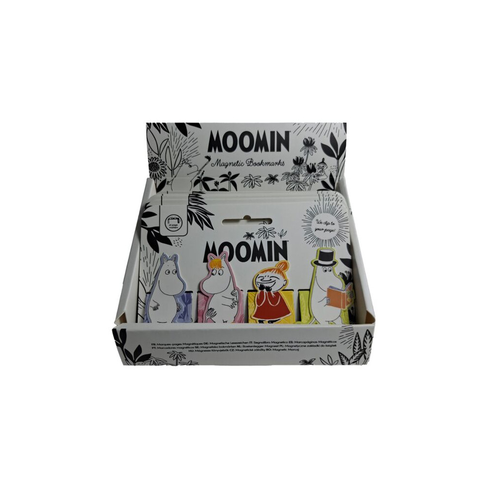 Produktbild för Magnetiskt Bokmärkesset med 4 bokmärken Mumin Tammi - Display med 24 st