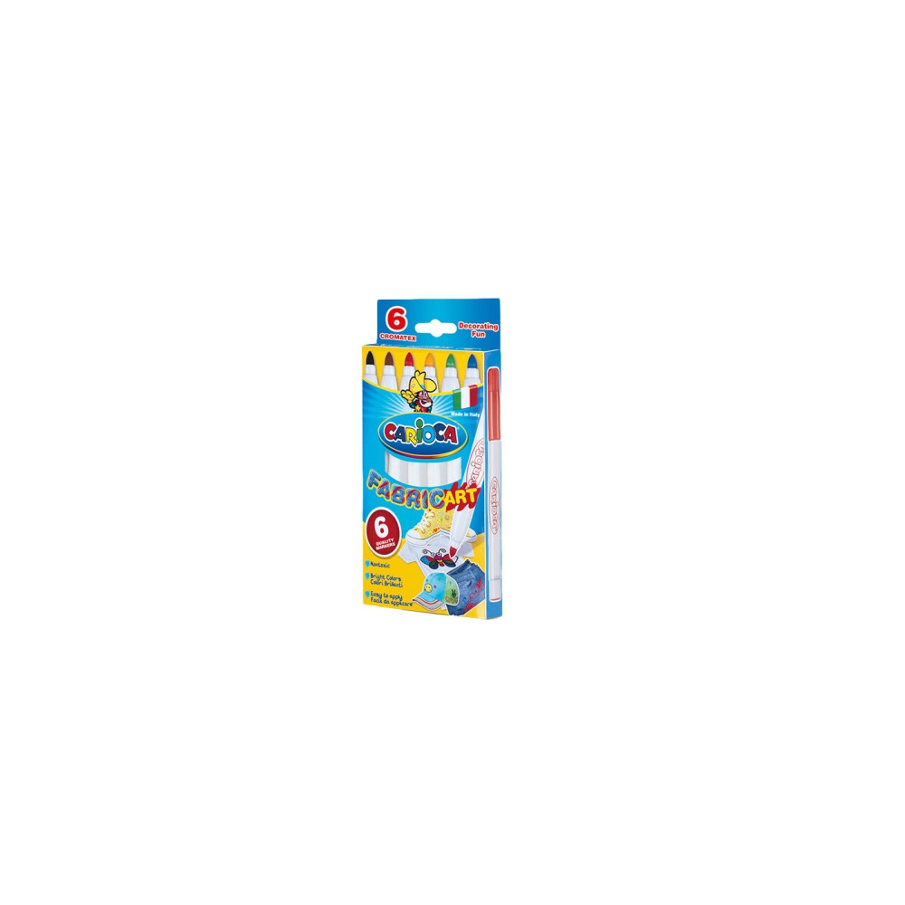 Produktbild för Carioca Cromatex, Extra Bred, Multifärg, Rundad spets, 6 mm,...