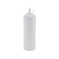 Produktbild för Plastflaska med pip och skruvlock 700 ml Ø7xH24 cm klar (st....