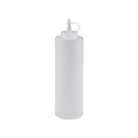 Produktbild för Plastflaska med pip och skruvlock 700 ml Ø7xH24 cm klar (st....