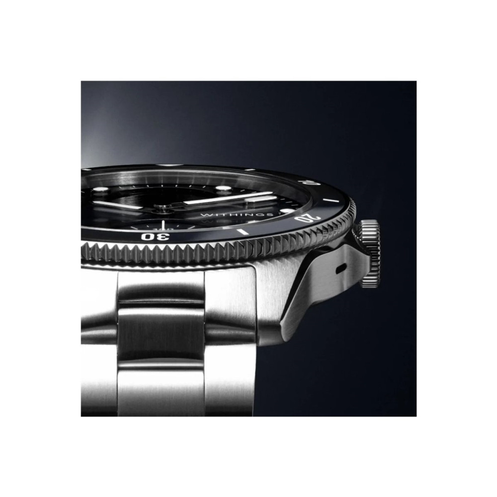 Produktbild för Withings ScanWatch Nova - rostfritt stål - smart klocka med hybridfunktion med Oyster Metal-armband - svart