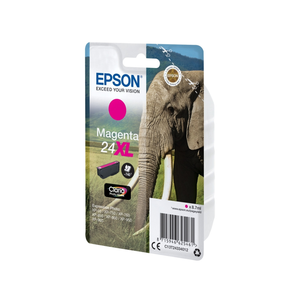 Produktbild för Epson 24XL - XL - magenta - original - bläckpatron