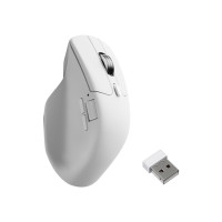 Produktbild för Keychron M6 - mus - 2.4 GHz, USB-C, Bluetooth 5.3 - vit