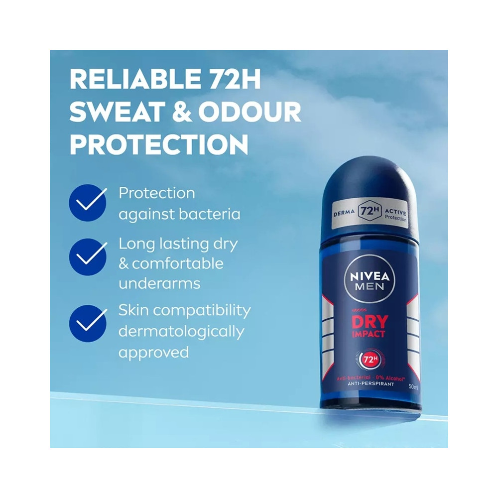 Produktbild för Men Dry Impact Roll On 50ml