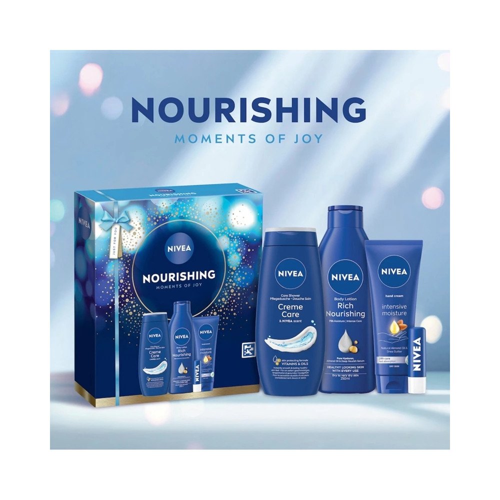 Produktbild för Giftset Nivea Nourishing Moments Of Joy 4pcs