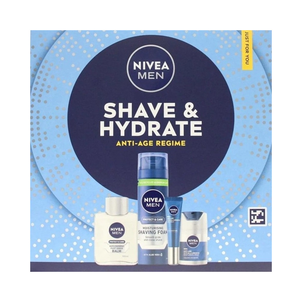 Produktbild för Giftset Nivea Men Shave & Hydrate 4pcs
