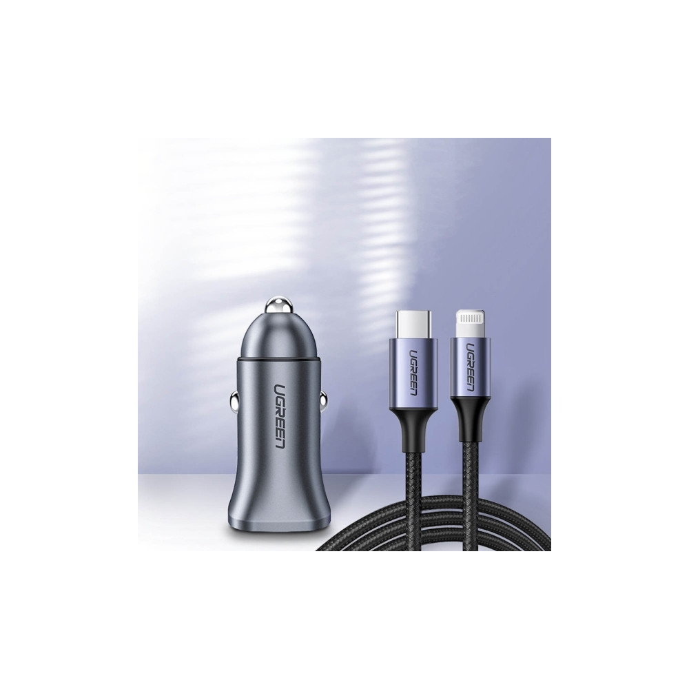 Produktbild för Ugreen billaddare UGREEN CD130, USB-A+PD 3.0, USB-C, QC3.0 3...