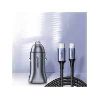 Produktbild för Ugreen billaddare UGREEN CD130, USB-A+PD 3.0, USB-C, QC3.0 3...