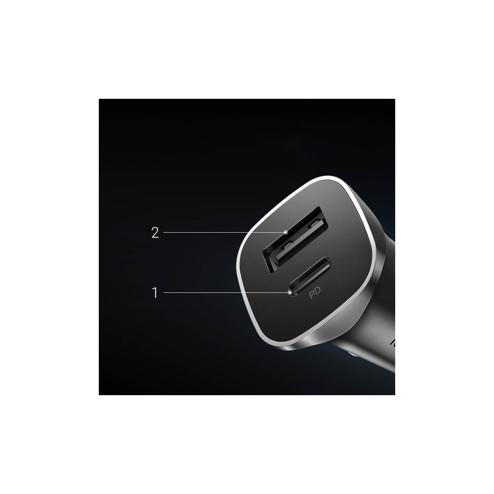 Produktbild för Ugreen billaddare UGREEN CD130, USB-A+PD 3.0, USB-C, QC3.0 3...