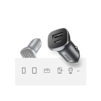 Produktbild för Ugreen billaddare UGREEN CD130, USB-A+PD 3.0, USB-C, QC3.0 3...