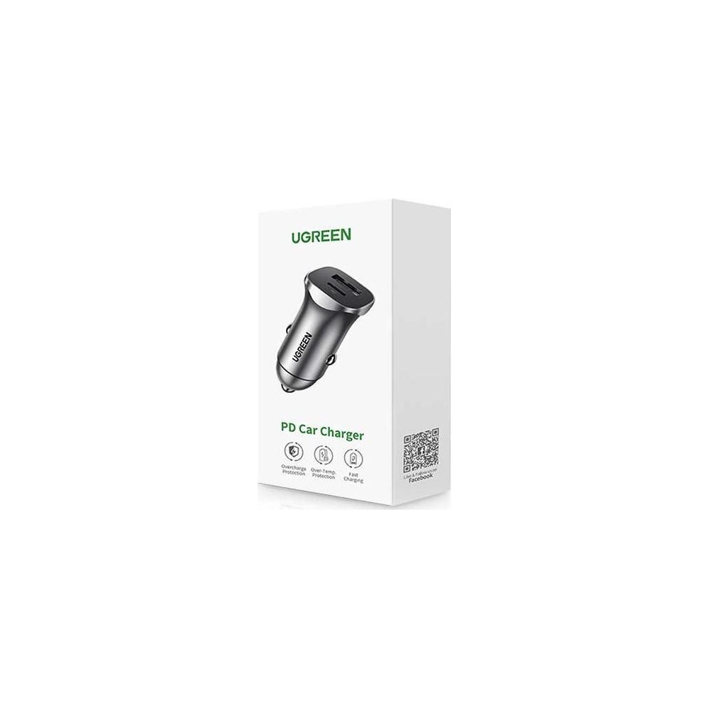 Produktbild för Ugreen billaddare UGREEN CD130, USB-A+PD 3.0, USB-C, QC3.0 3...