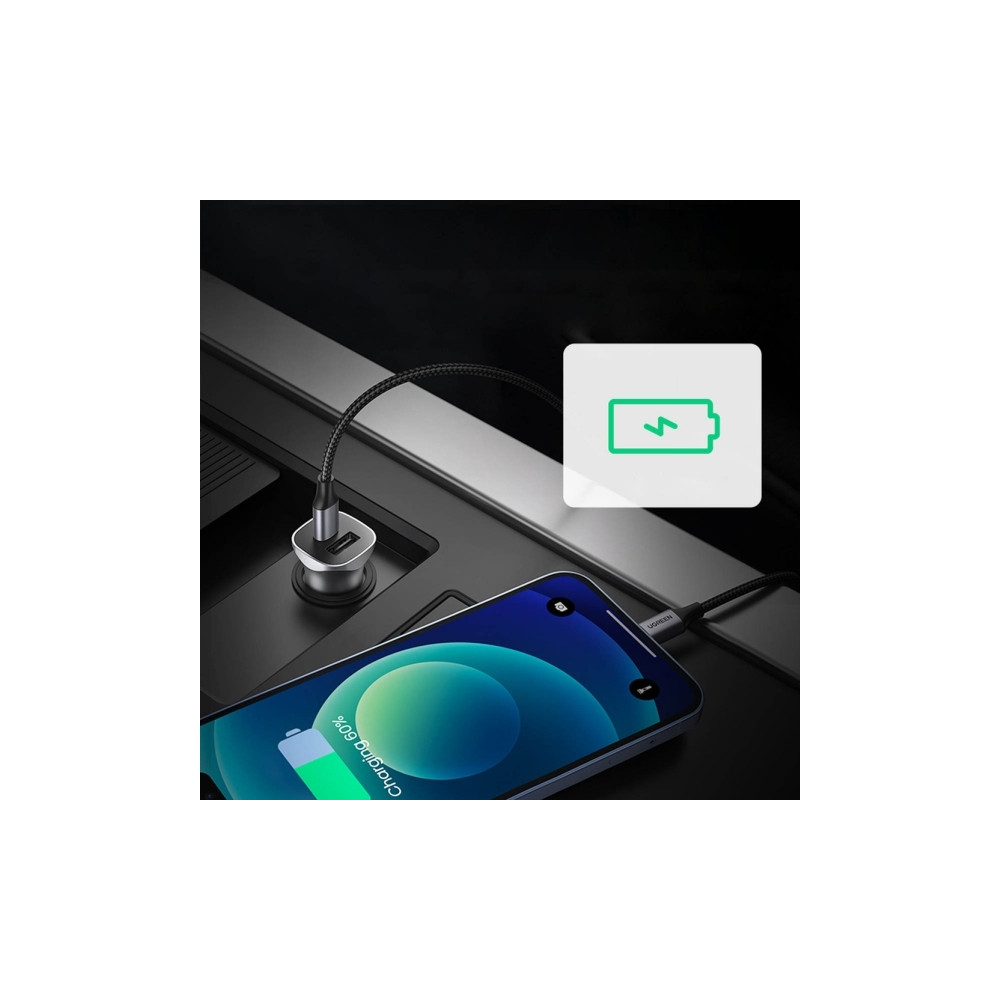 Produktbild för Ugreen billaddare UGREEN CD130, USB-A+PD 3.0, USB-C, QC3.0 3...