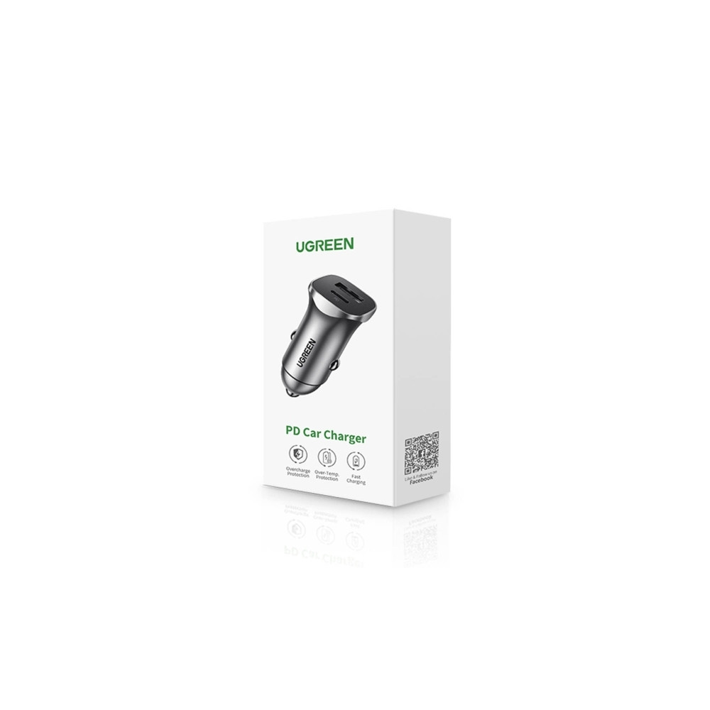 Produktbild för Ugreen billaddare UGREEN CD130, USB-A+PD 3.0, USB-C, QC3.0 3...