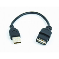 Produktbild för Cablexpert - USB-förlängningskabel - USB till USB - 15 cm