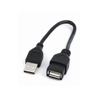 Produktbild för Cablexpert - USB-förlängningskabel - USB till USB - 15 cm