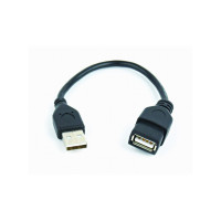 Produktbild för Cablexpert - USB-förlängningskabel - USB till USB - 15 cm