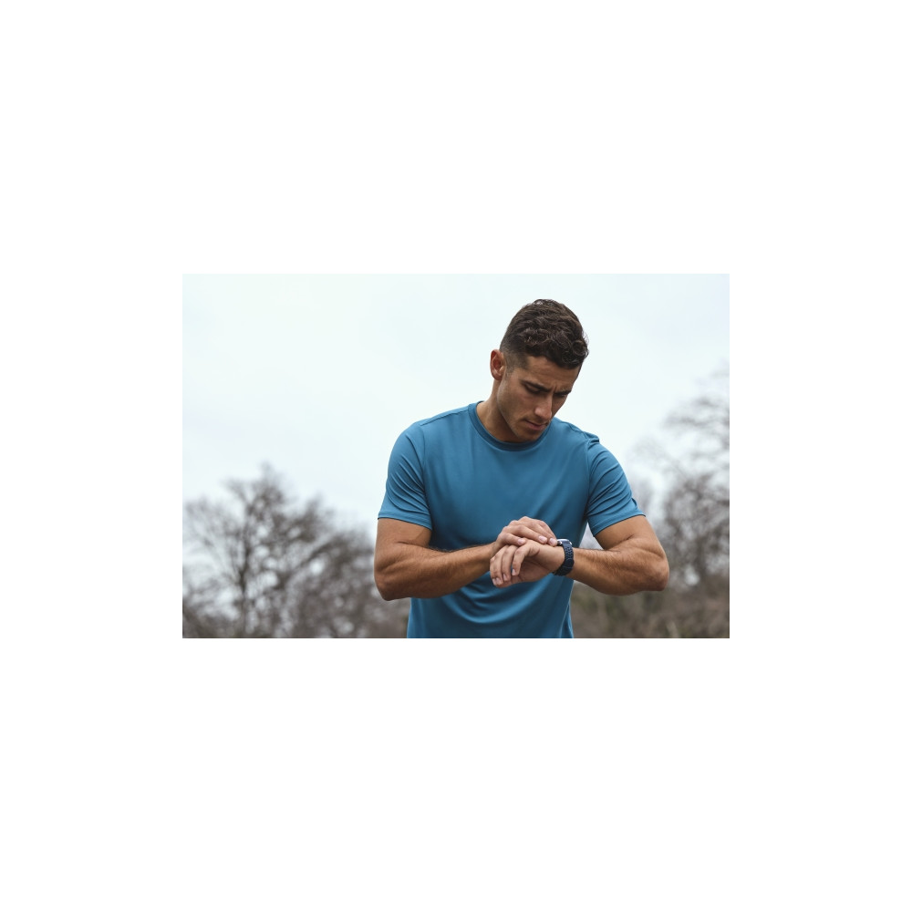 Produktbild för Amazfit Active 3 Premium - rostfritt stål - smart klocka med rem - 4 GB - atlas blå