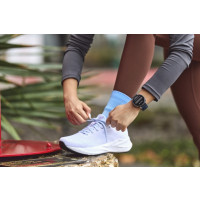 Produktbild för Amazfit Active 3 Premium - rostfritt stål - smart klocka med rem - 4 GB - atlas blå