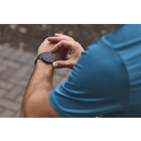 Produktbild för Amazfit Active 3 Premium - rostfritt stål - smart klocka med rem - 4 GB - atlas blå