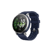 Produktbild för Amazfit Active 3 Premium - rostfritt stål - smart klocka med rem - 4 GB - atlas blå