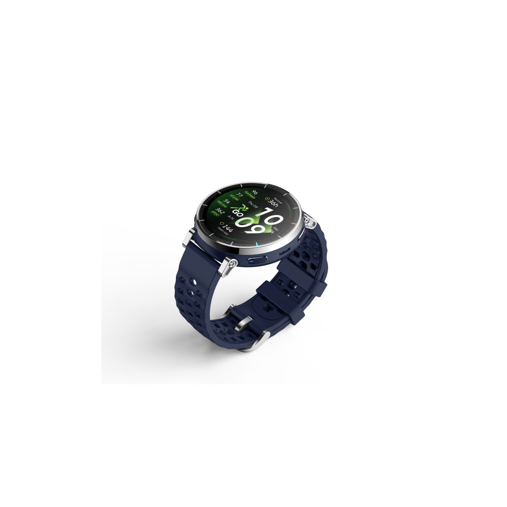Produktbild för Amazfit Active 3 Premium - rostfritt stål - smart klocka med rem - 4 GB - atlas blå