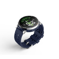 Produktbild för Amazfit Active 3 Premium - rostfritt stål - smart klocka med rem - 4 GB - atlas blå