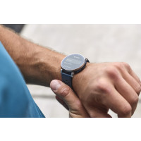 Produktbild för Amazfit Active 3 Premium - rostfritt stål - smart klocka med rem - 4 GB - atlas blå
