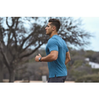 Produktbild för Amazfit Active 3 Premium - rostfritt stål - smart klocka med rem - 4 GB - atlas blå