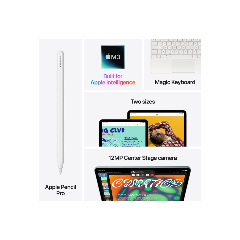 Produktbild för Apple 13-inch iPad Air M3 Wi-Fi + Cellular - surfplatta - 512 GB - 13" - 3G, 4G, 5G