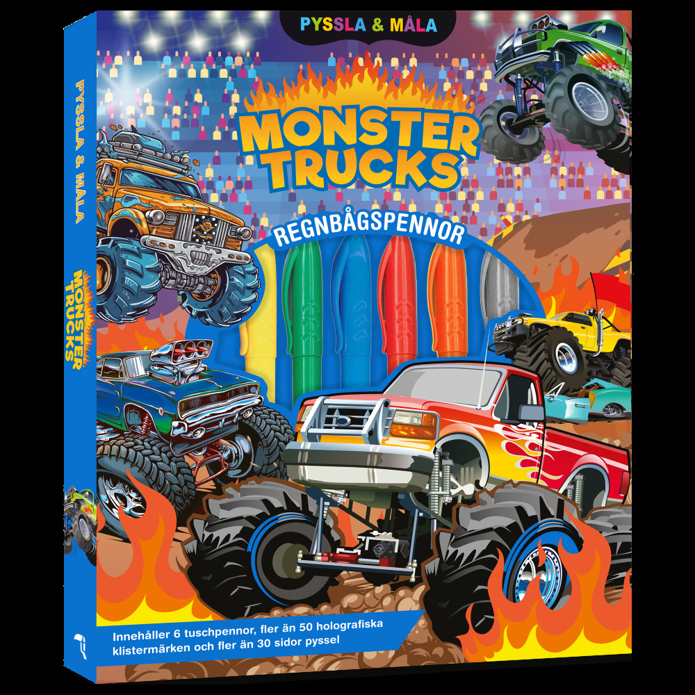 Produktbild för Pyssla och måla Monstertrucks (bok)