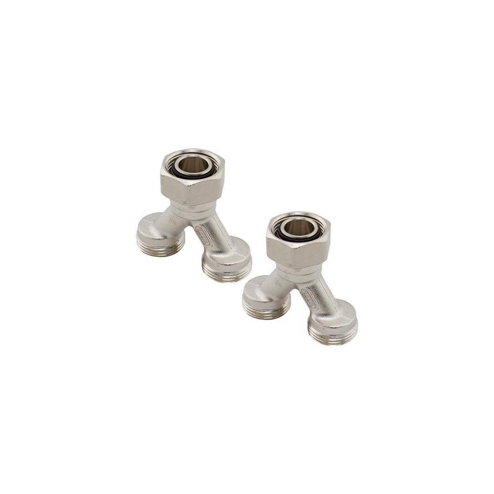 Produktbild för Uponor Dubbelfördelare för Flush T Push 12 Pumpeshunt utan a...