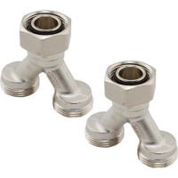 Produktbild för Uponor Dubbelfördelare för Flush T Push 12 Pumpeshunt utan a...